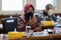 Raker Bersama DPD, Mensos Risma Paparkan Strategi Penanganan Kemiskinan