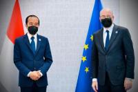 Presiden Jokowi Bahas Situasi Dunia dengan Presiden Dewan Eropa