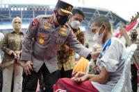 Tinjau Vaksinasi Sumsel, Kapolri Dorong Percepatan Target Dosis Dua dan Booster