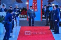 Didampingi Seskab, Prabowo Disambut Jajaran Pimpinan DPR, MPR dan DPD